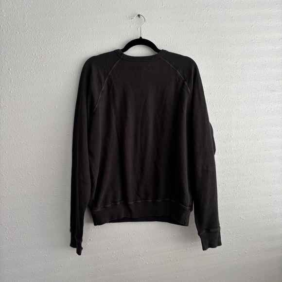 THE GREAT.The Men's College Sweatshirt in Almost Black - Picture 6 of 7